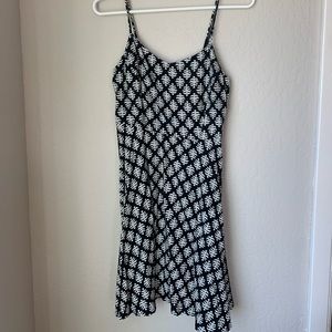 Sun dress in black and white print